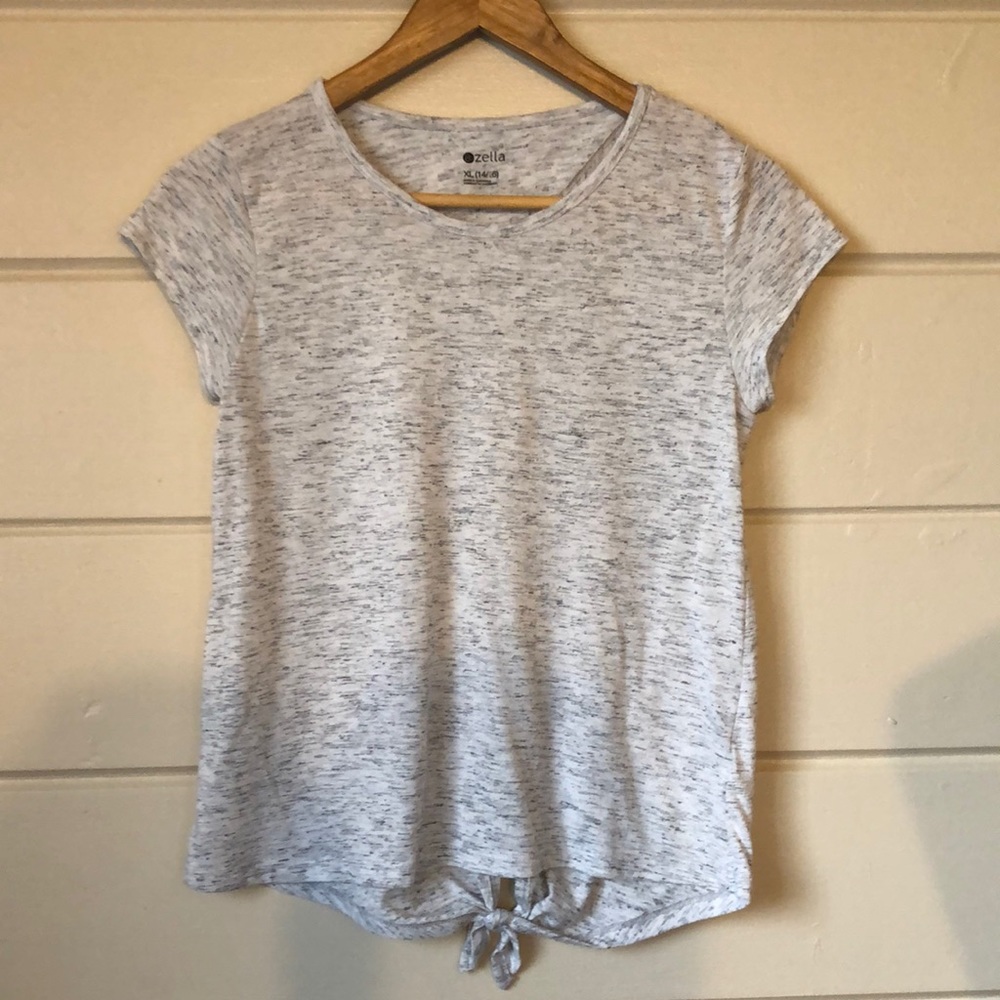 Zella Open Back Knot Tied T-Shirt Size XL